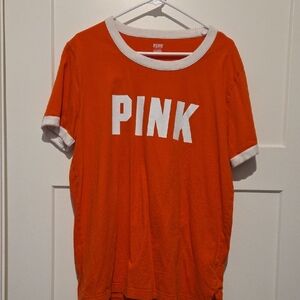 Vibrant Orange Kids Tee with White Accents